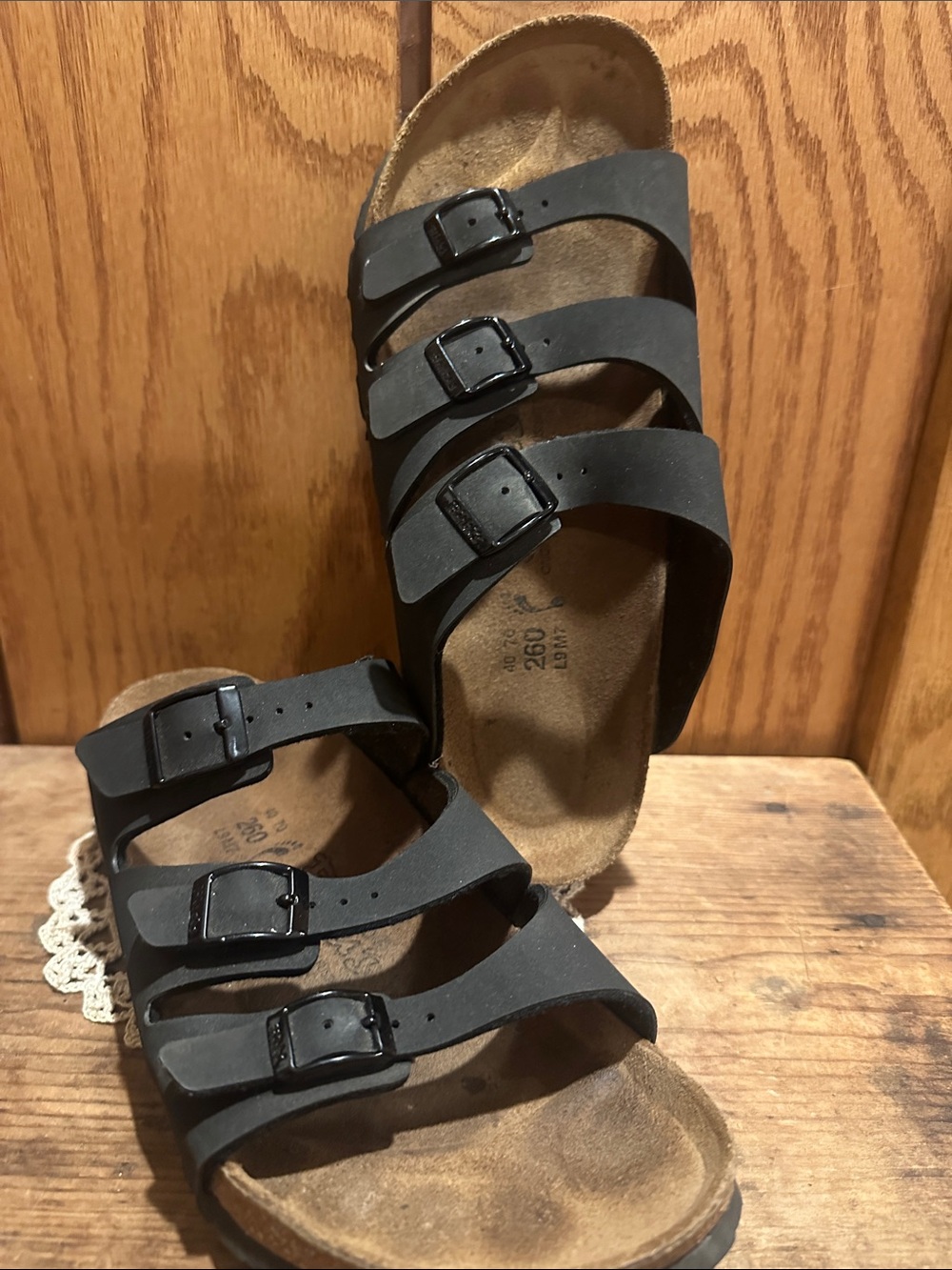 Birkenstock Black Triple-Buckle Women's Sandals